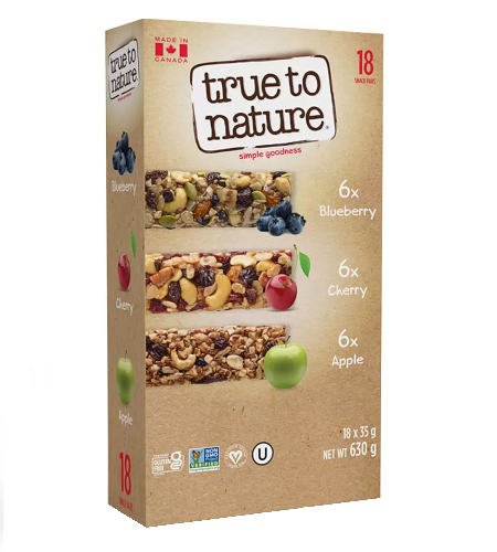 True to Nature Bars x 3 - (Blueberry, Cherry & Apple)